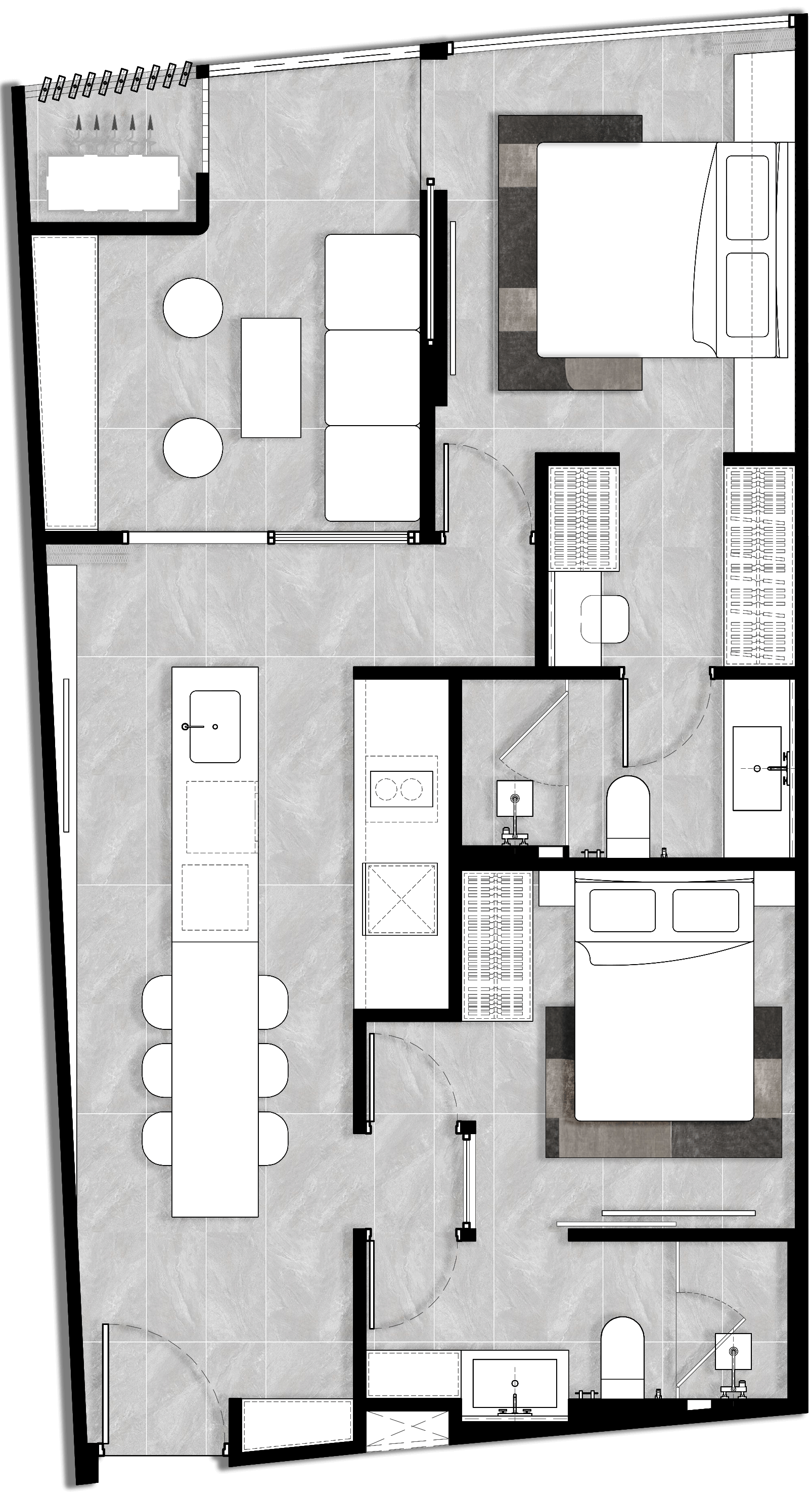 2 Bedrooms Apartment in Kamala